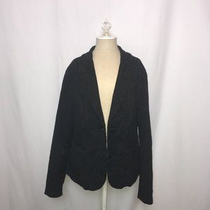 Torrid | Black Patterned Blazer | Sz 1